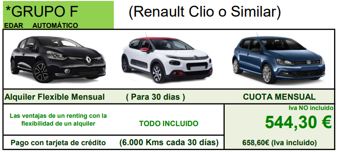 Alquiler Flexible Turismos